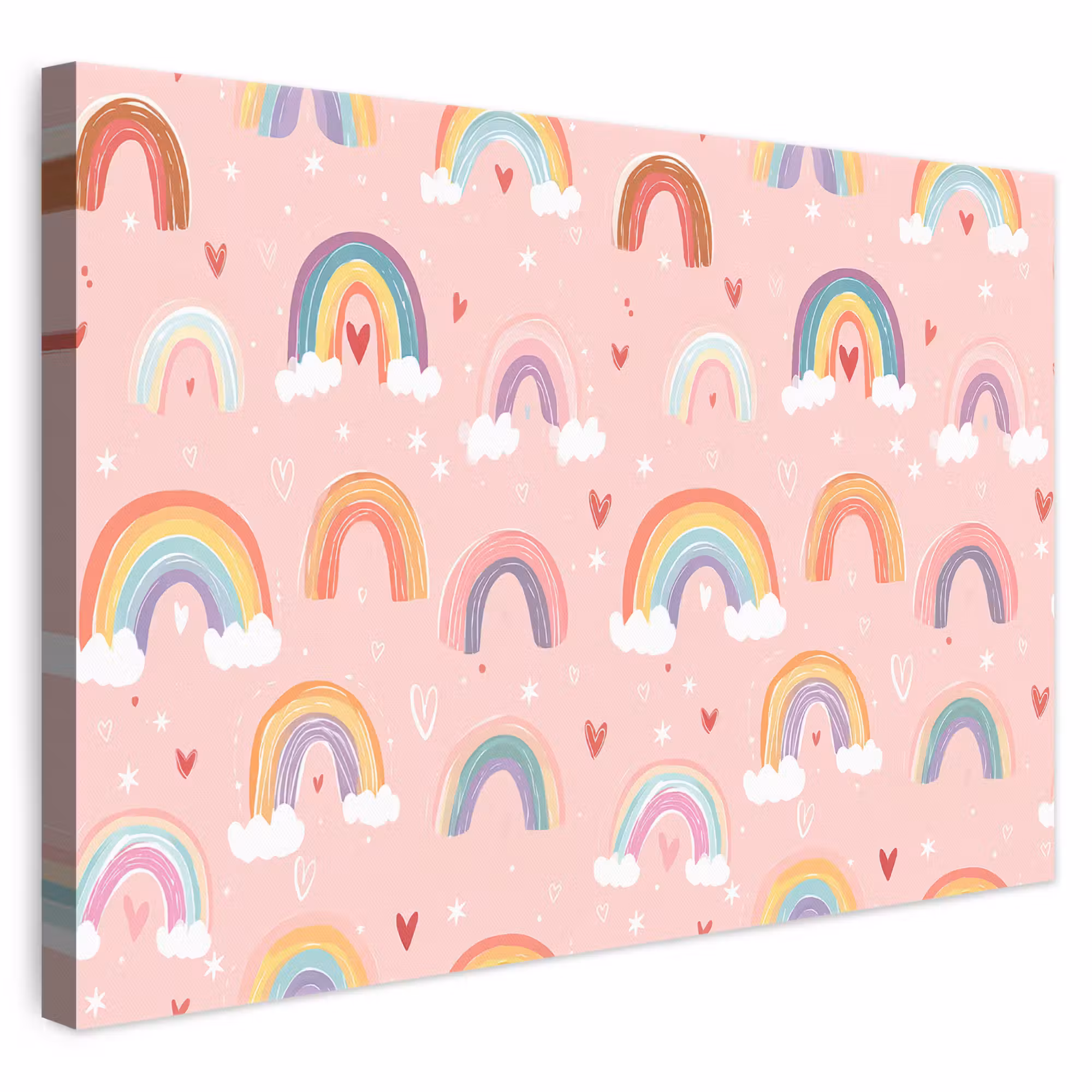 Leinwandbild - Regenbogen - Muster - Pastell