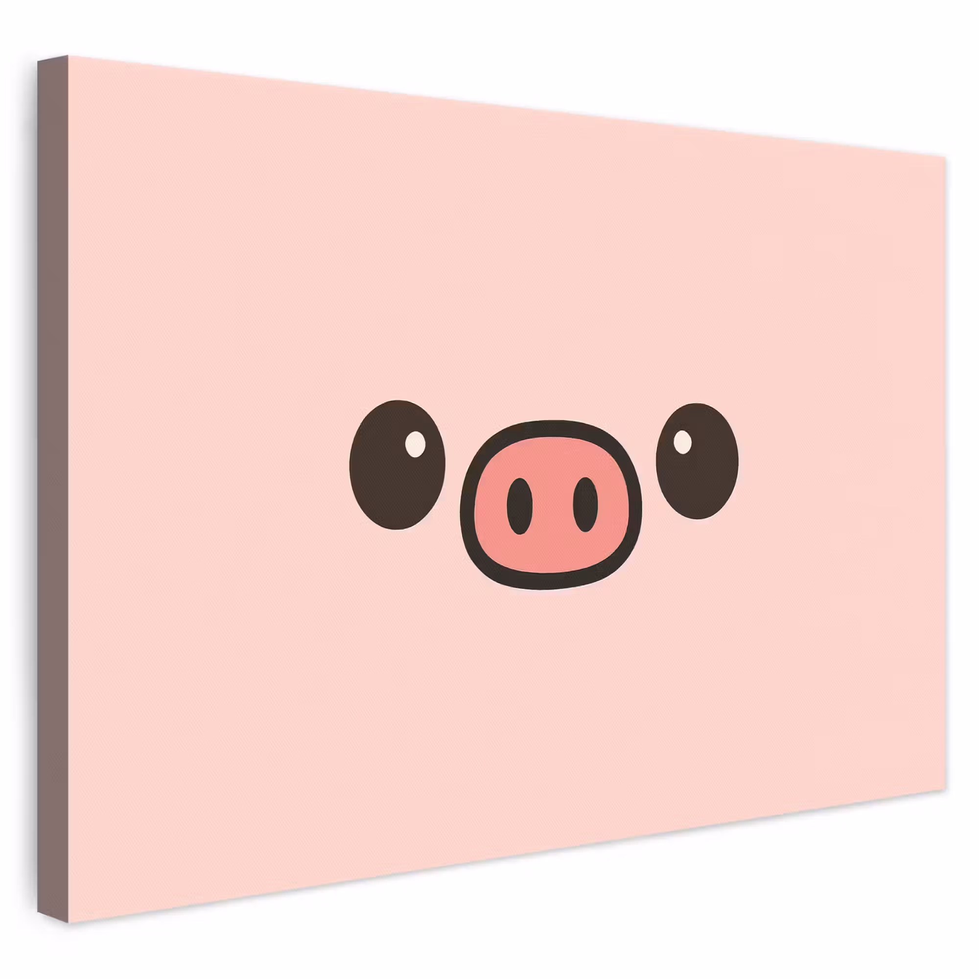 Leinwandbild - Schwein - Rosa - Minimalistisch