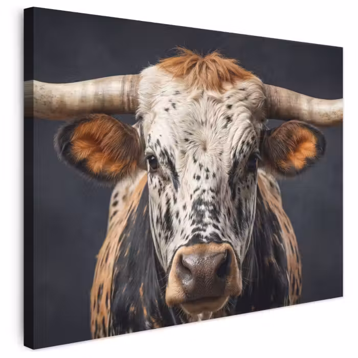 Leinwandbild - Taurus - Farbenfroh - Hörner