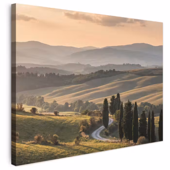 Leinwandbild - Toskana - Landschaft - Hügel