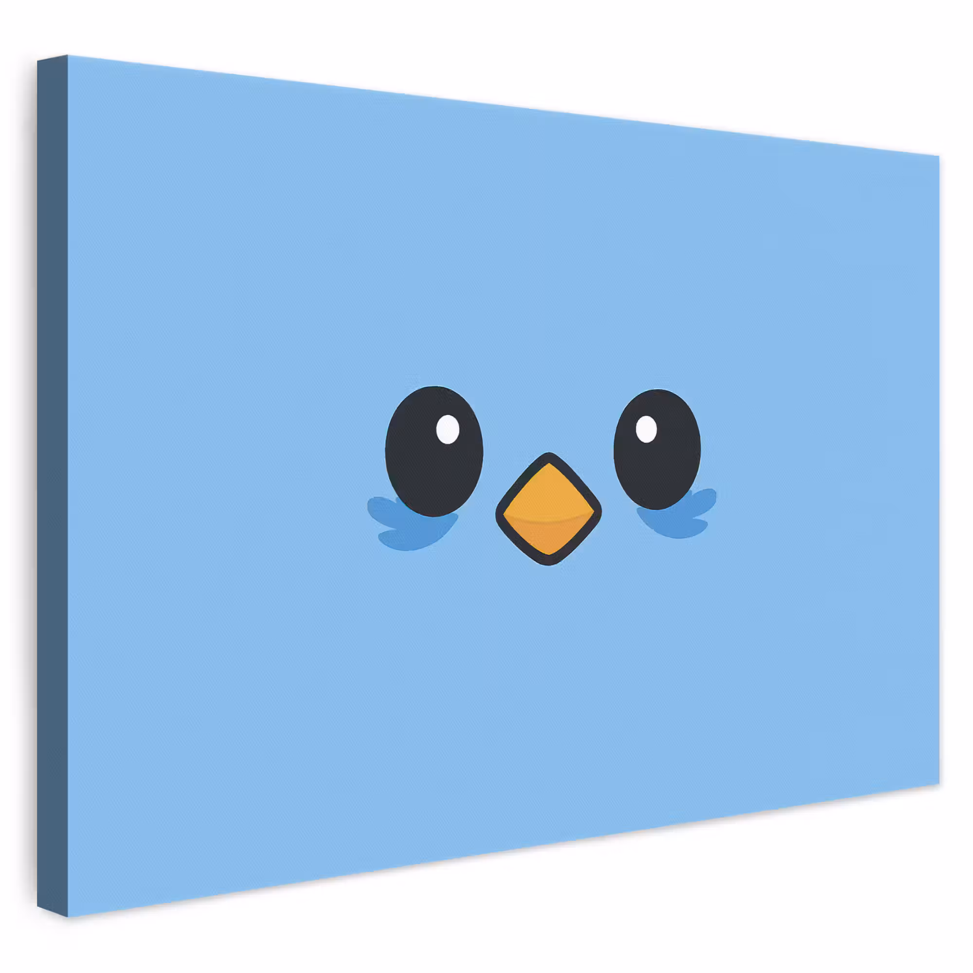 Leinwandbild - Vogel - Blau - Einfach