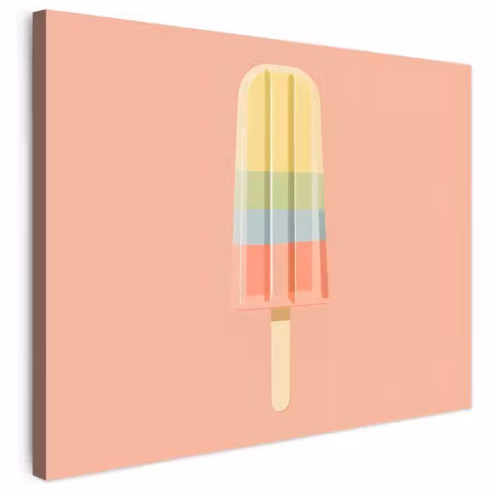 Leinwandbild - Wassereis - Pastelltöne - Minimalistisch