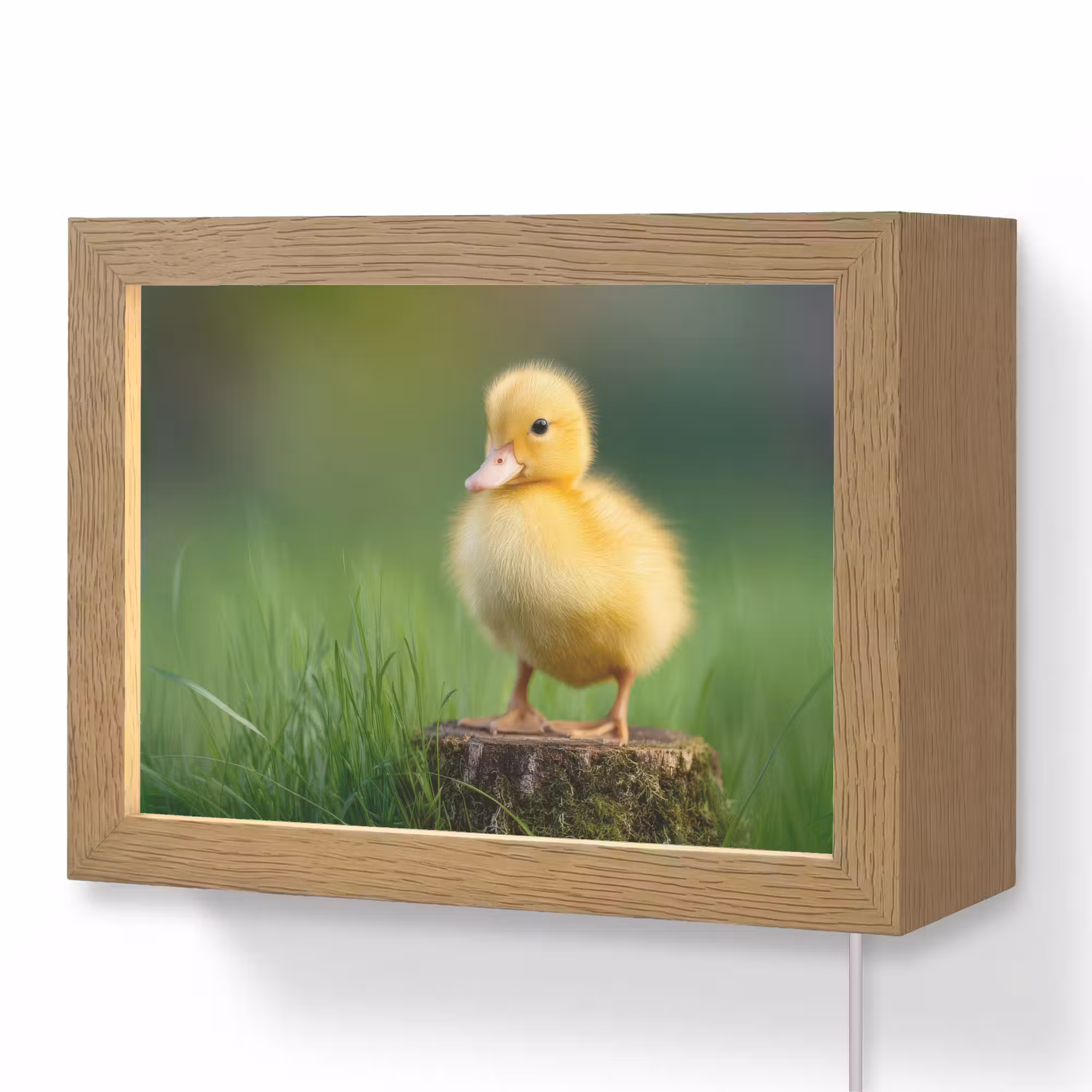 Lightbox - Wandlampe Kinderzimmer - Küken - Ente - Gelb - Gras