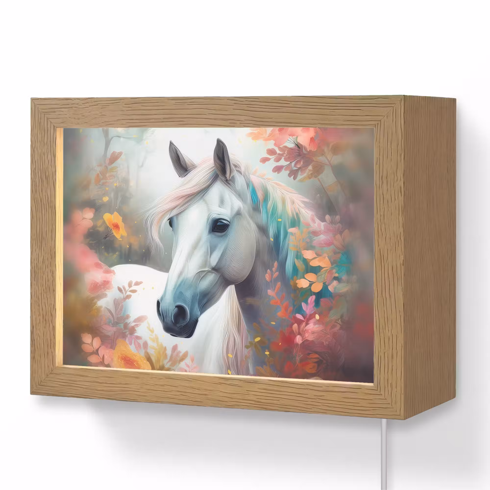 Lightbox - Wandlampe - Kinderzimmer - Pferd - Natur - Blumen - Tiere - Wald