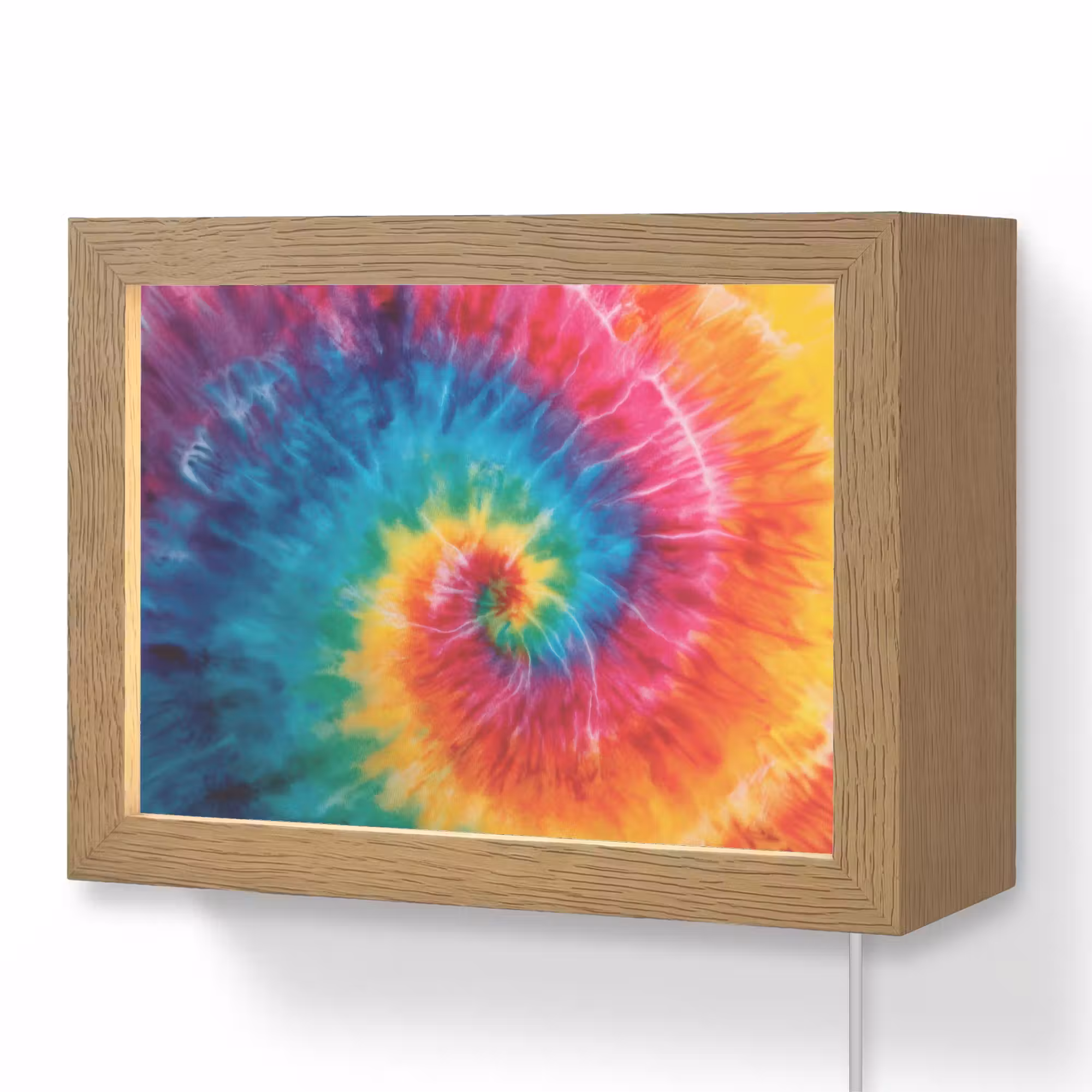 Lightbox - Wandlampe - Kinderzimmer - Regenbogen - Krawattenfärbung - Bunt - Blau
