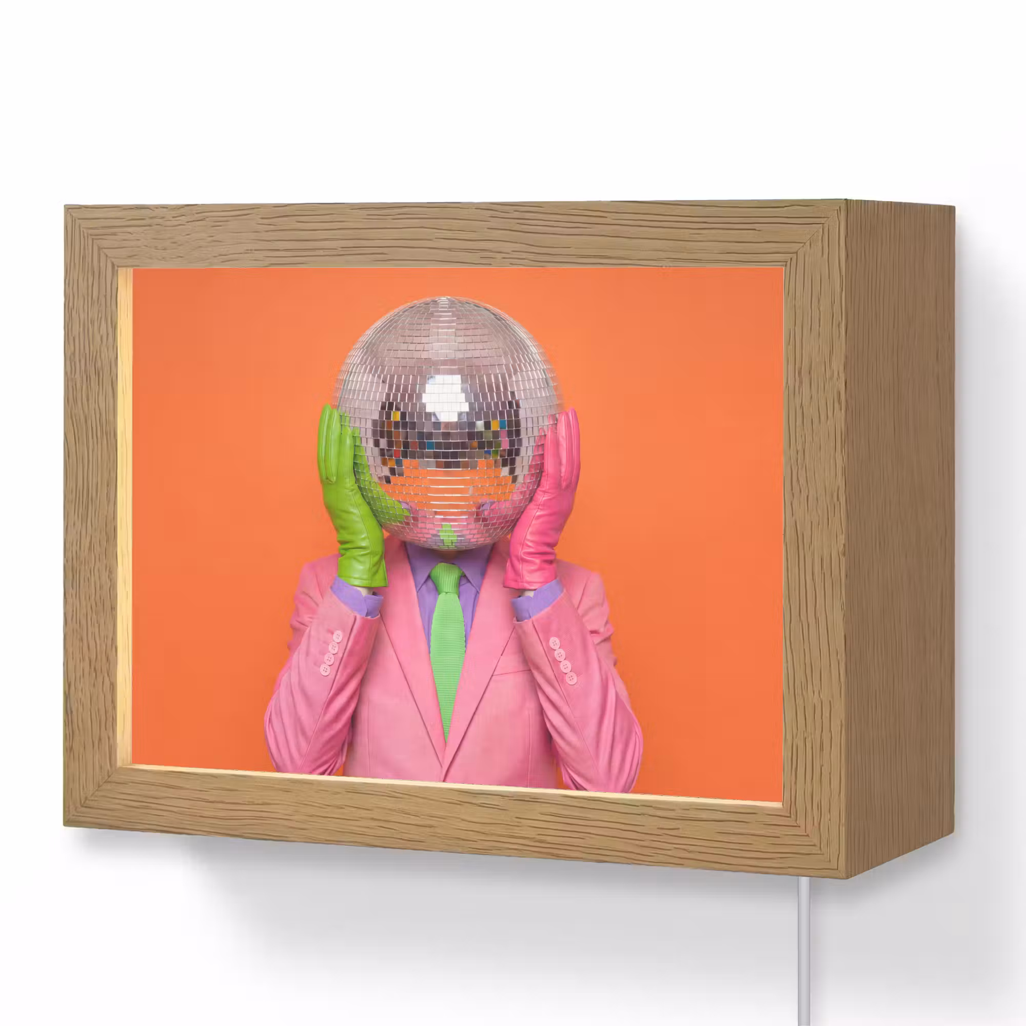Lightbox - Wandleuchte - Kunst – Discokugel – Bunt – Modern – Studio