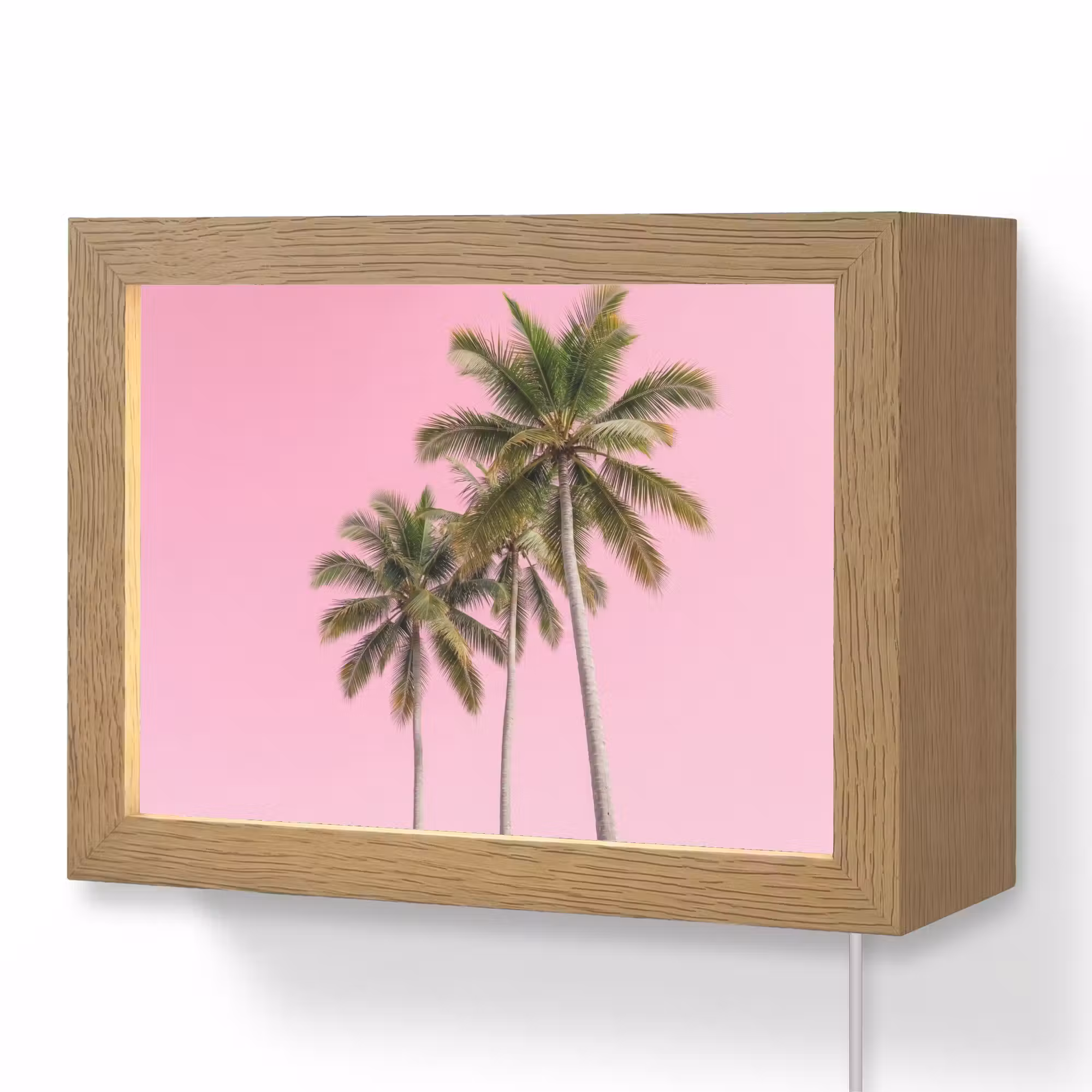 Lightbox - Wandleuchte - Palme - Tropisch - Rosa