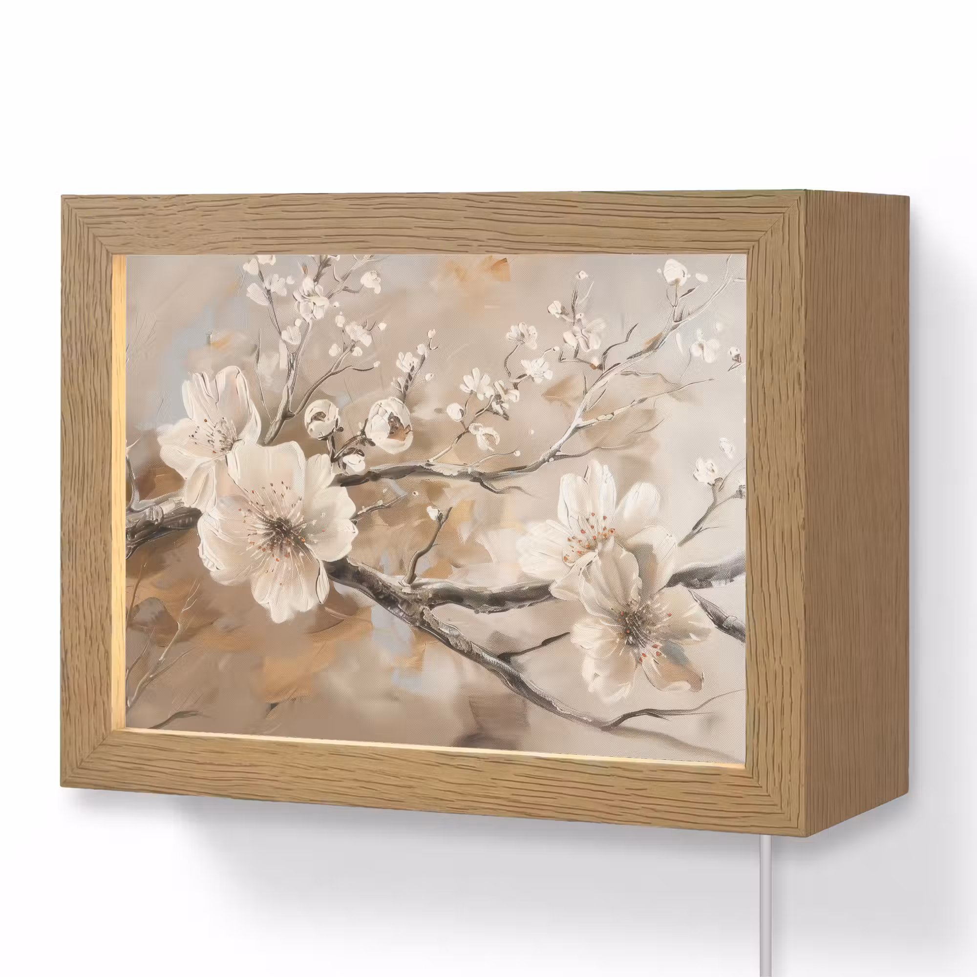 Lightbox - Wandleuchte - Blumen - Natur - Weiß - Blüte - Abstrakt