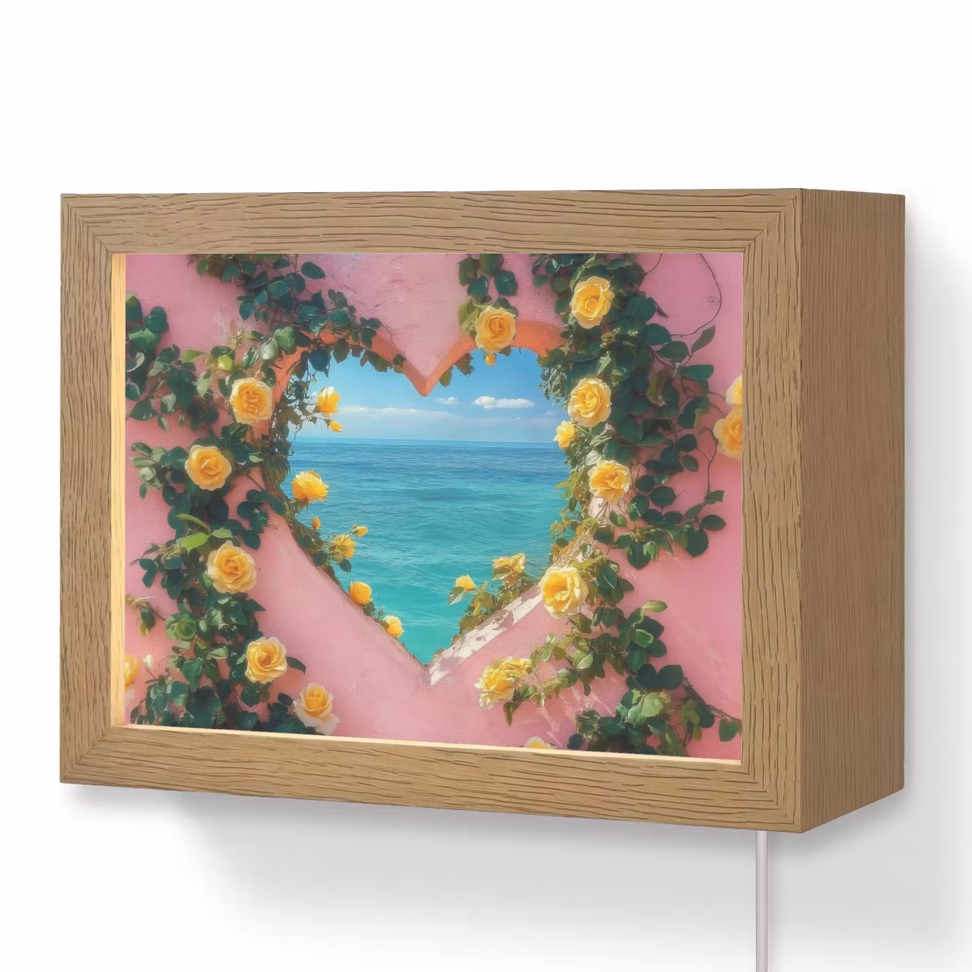 Lightbox - Wandleuchte - Herz - Meer - Wand