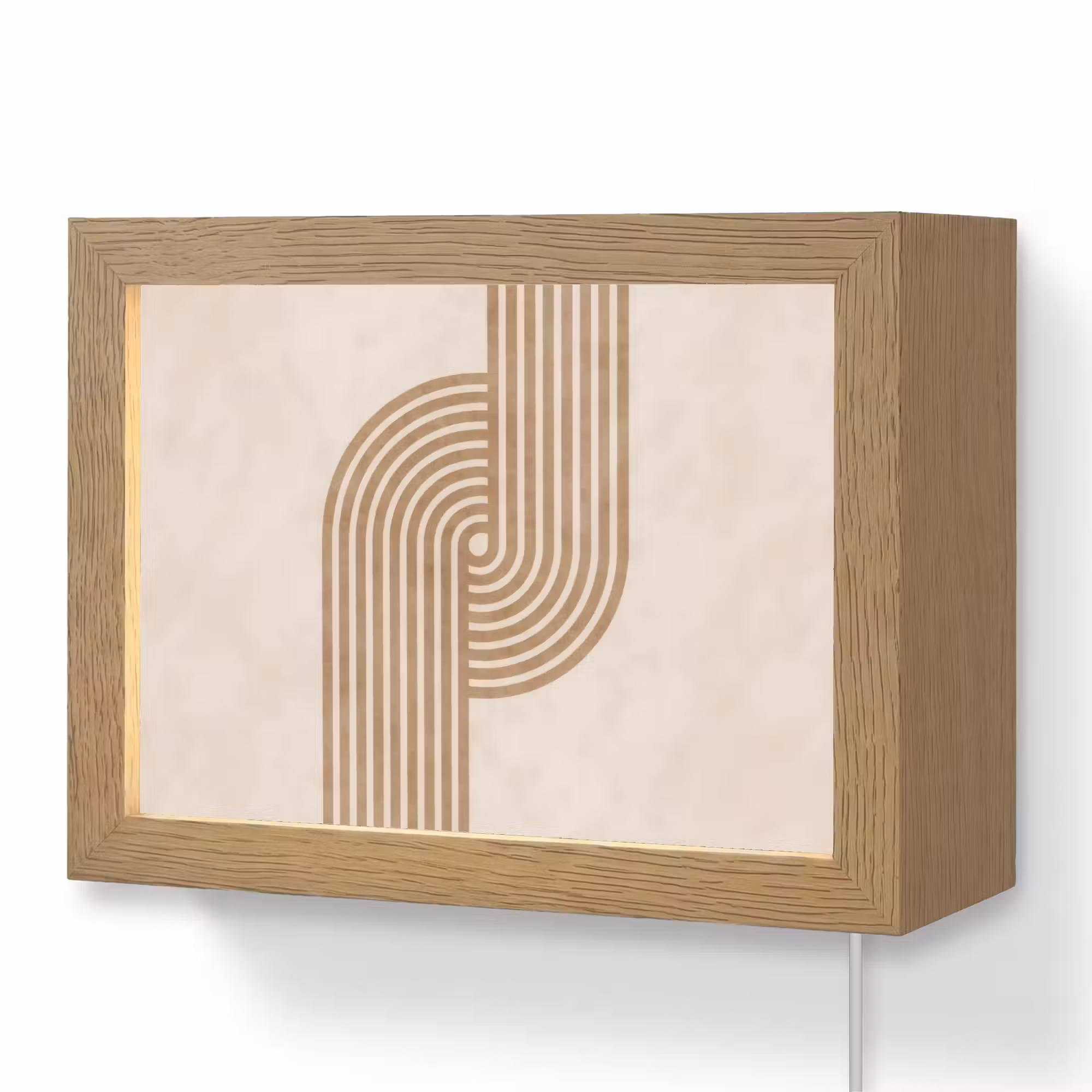 Lightbox - Wandleuchte - Symmetrische Biegung - kupferfarbig