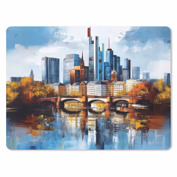 Mauspad - Bäume Frankfurt - Stadt - Skyline - Brücke