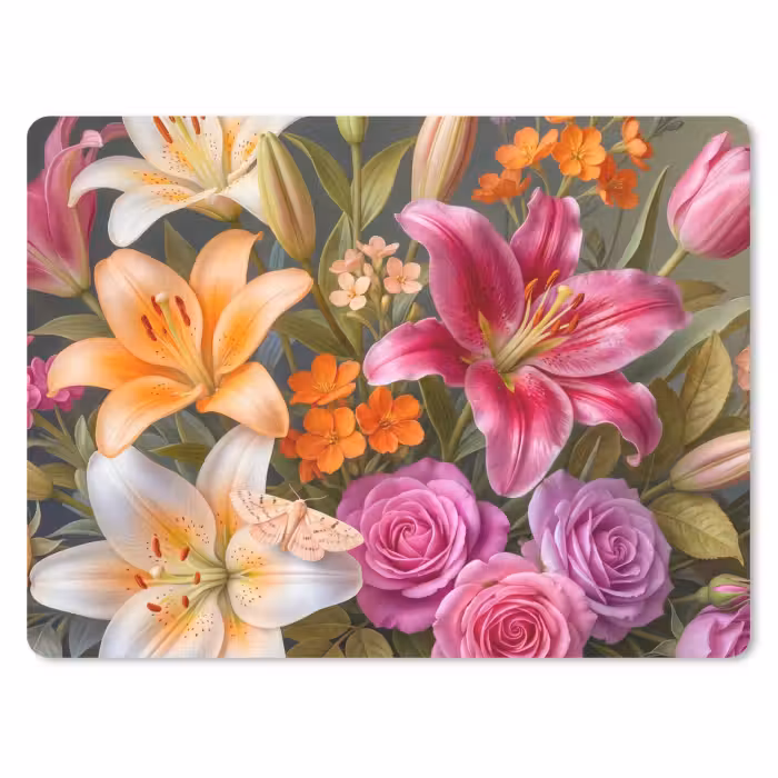 Mauspad - Blumen – Blumenstrauß – Natur – Farbenfroh – Modern