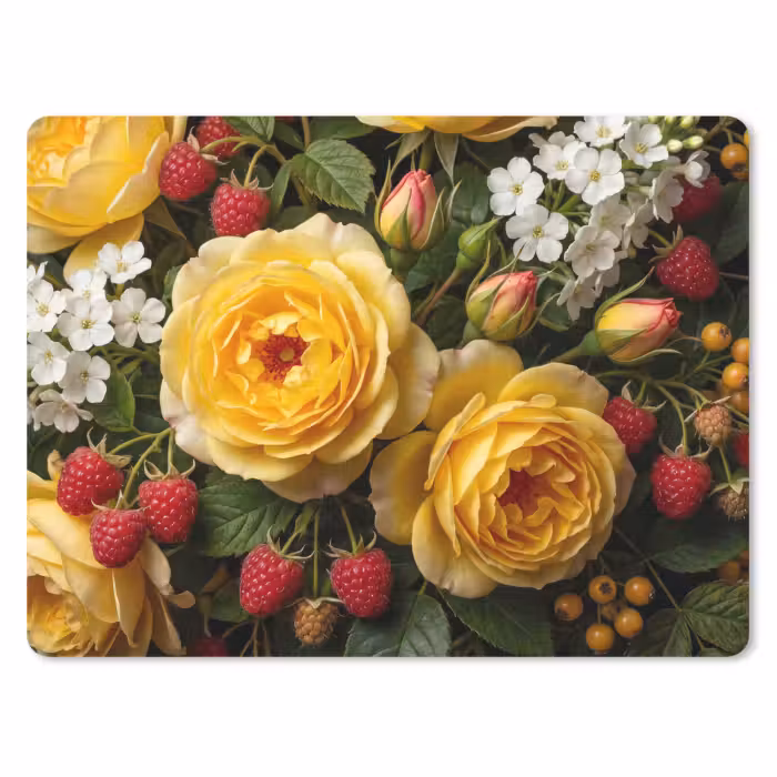 Mauspad - Blumen – Blumenstrauß – Natur – Klassisch – Gelb