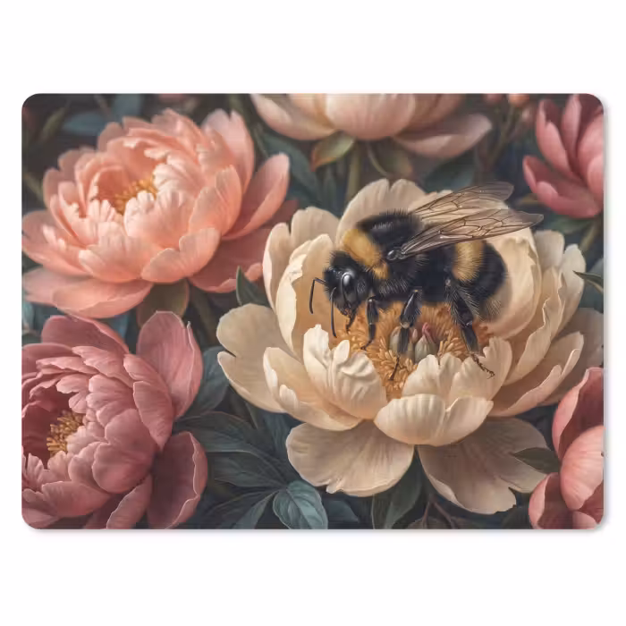Mauspad - Blumen – Insekten – Natur – Rosa