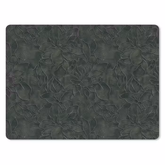 Mauspad - Blumen - Linien - Grün