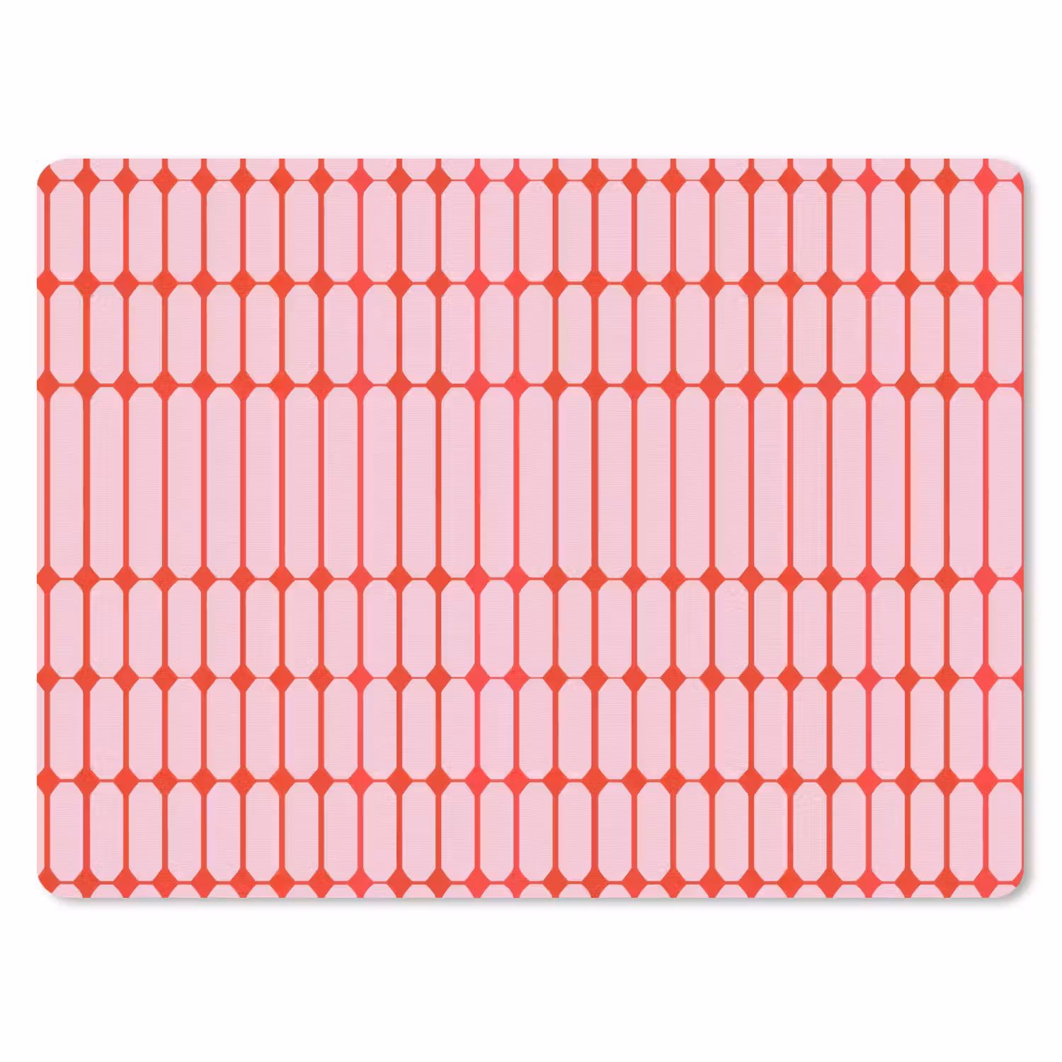 Mauspad - Geometrisch - Banen - Minimalistisch - Rood - Roze