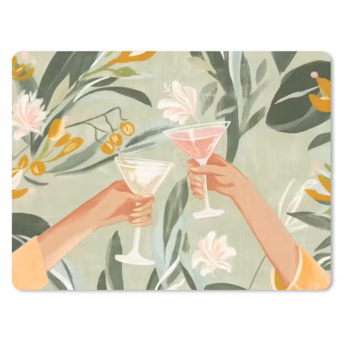 Mauspad - Gläser - Cheers - Grün