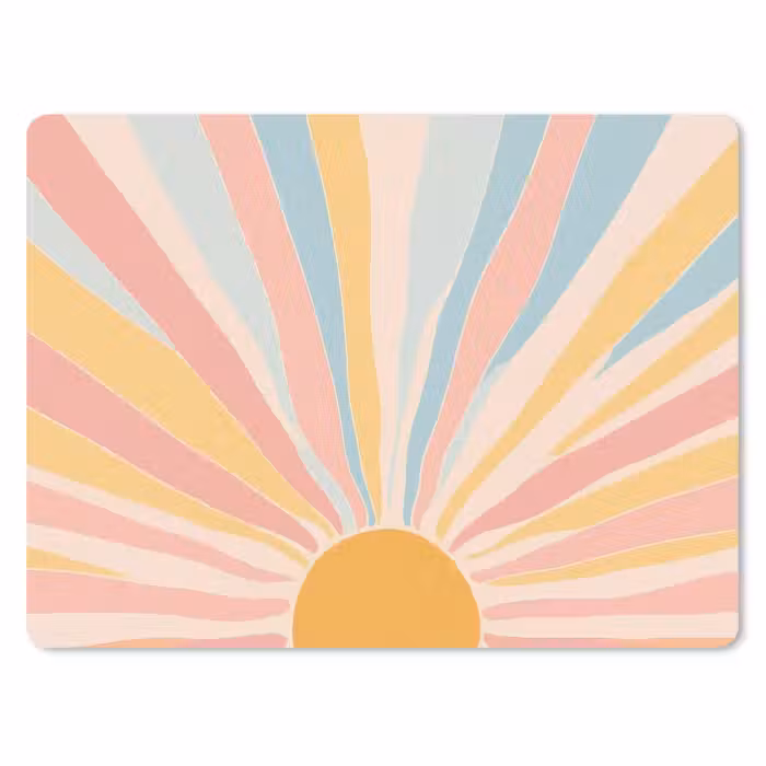 Mauspad - Illustration - Sonne - Pastellfarben