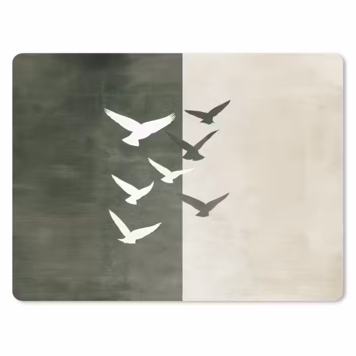 Mauspad - Japandi - Vogel - Grün