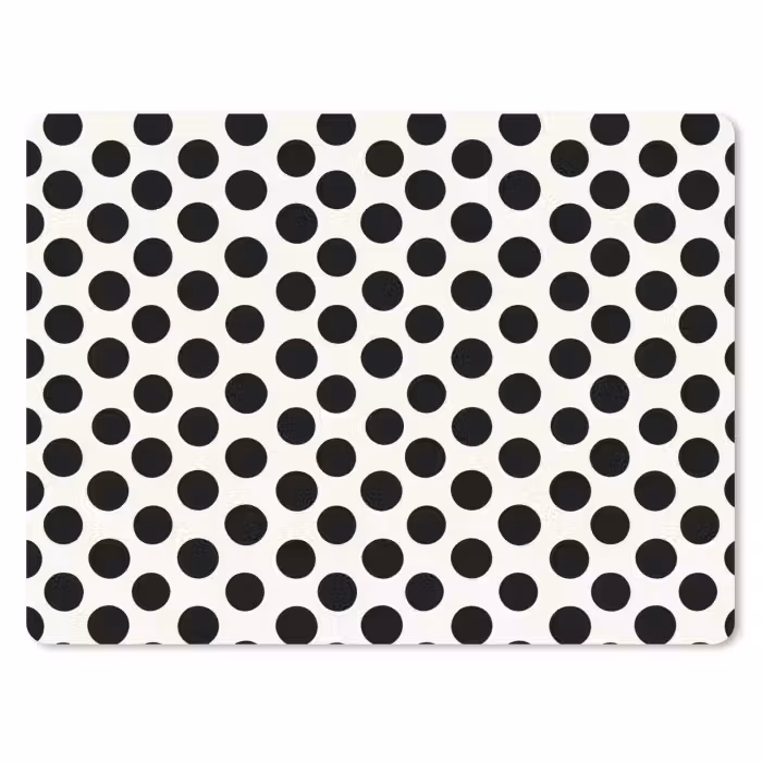 Mauspad - Klassisch - Polka dots - Schwarz