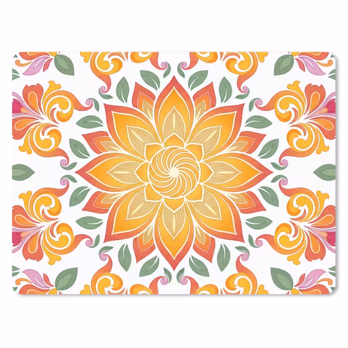 Mauspad - Mandala – Blumen – Dekoration – Bunt – Abstrakt
