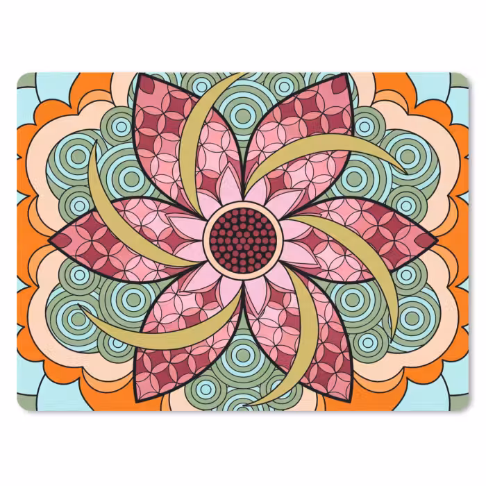 Mauspad - Mandala – Geometrisch – Kunst – Dekorativ – Farbenfroh