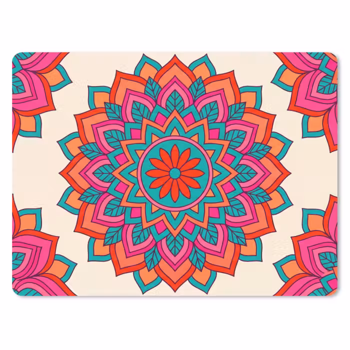 Mauspad - Mandala – Muster – Abstrakt – Farbenfroh – Modern