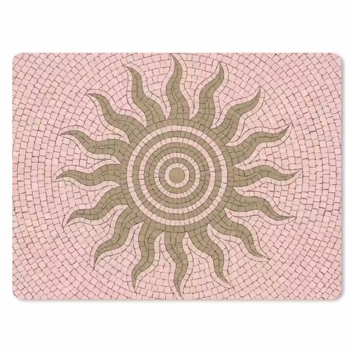 Mauspad - Mosaik – Sonne – Muster – Klassisch – Rosa