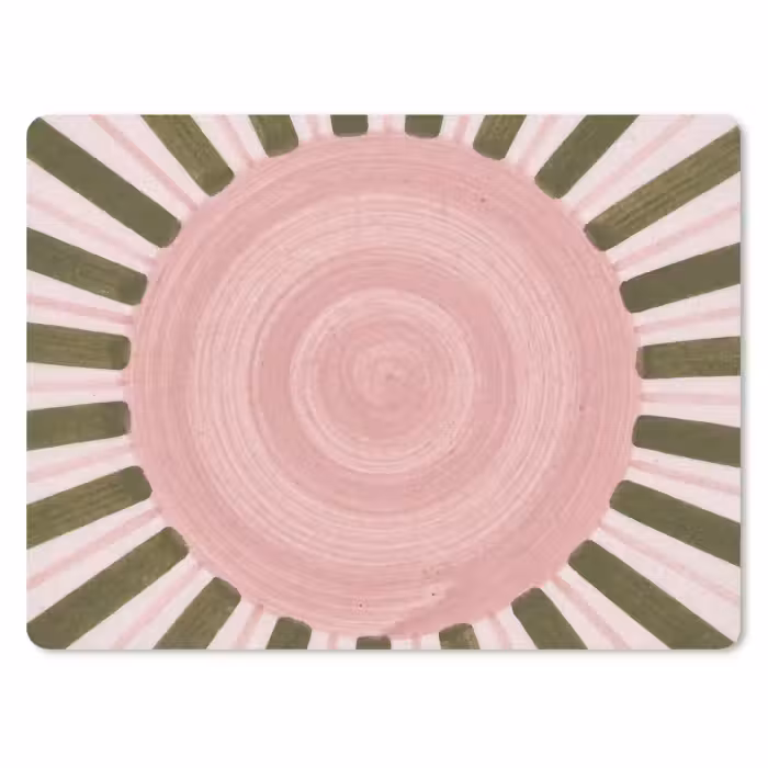 Mauspad - Muster – Kreis – Strahlen – Abstrakt – Rosa