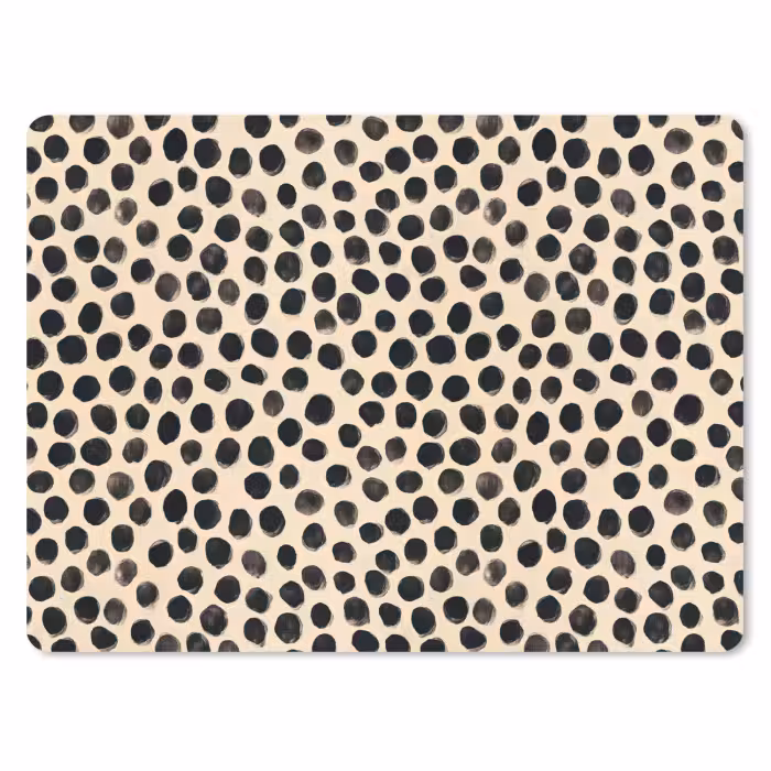 Mauspad - Polka dots - Muster - Schwarz