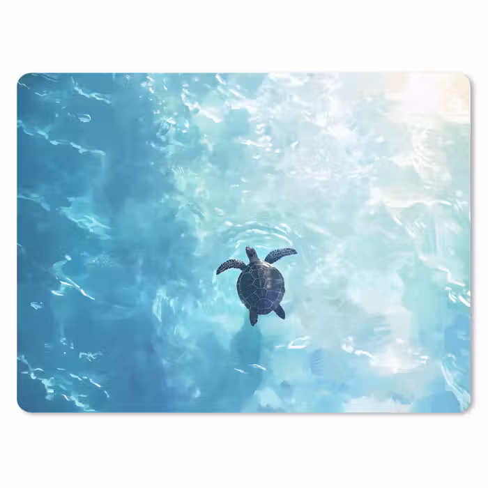 Mauspad - Schildkröte - Meer - Blau - Glitzern