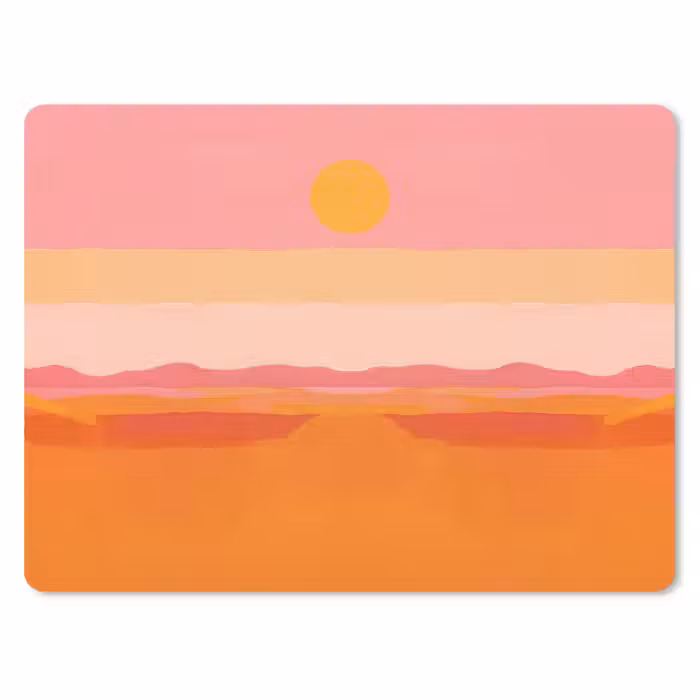 Mauspad - Sonne - Abstrakt - Landschaft - Orange