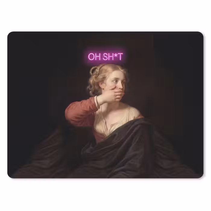 Mauspad - Zitat - Neon - Frau