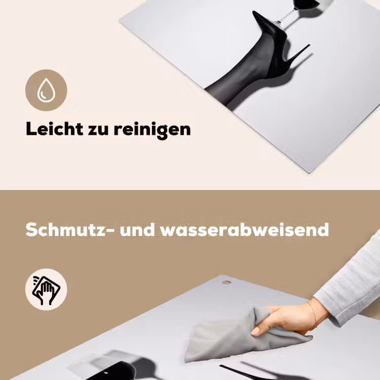 Hak - Wijn - Minimalistisch - Zwart Inductie beschemer met haakjes klein -ky-schoon-de