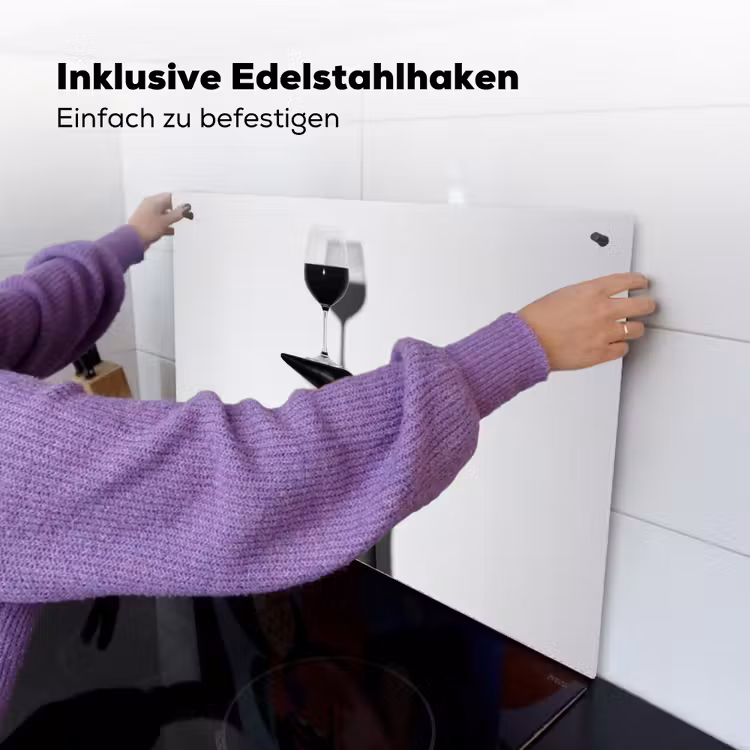Hak - Wijn - Minimalistisch - Zwart Inductie beschemer met haakjes klein -ky-ophangen-de