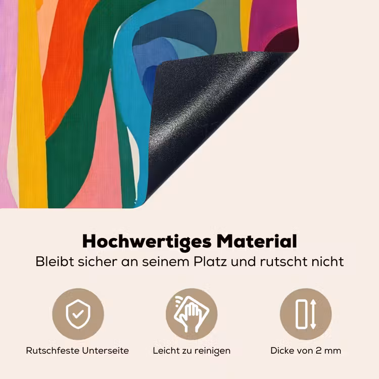 Abstract - Kleurrijk - Golven - Lijnen Inductie beschemer met haakjes middel -ky-onderkant-de