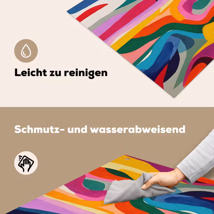 Abstract - Kleurrijk - Golven - Lijnen Inductie beschemer met haakjes middel -ky-schoon-de