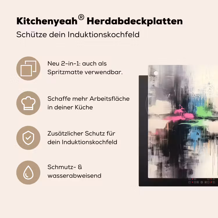 Abstract - Kleurexplosie - Landschap Inductie beschemer met haakjes klein -ky-usp-de