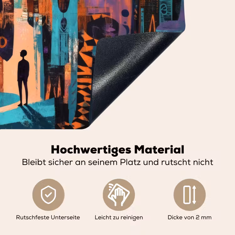 Abstract - Figuren - Kleurrijk Inductie beschemer met haakjes klein -ky-onderkant-de