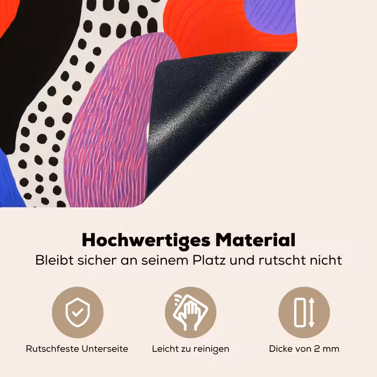 Abstract - Vormen - Kleuren - Stippen Inductie beschemer met haakjes klein -ky-onderkant-de