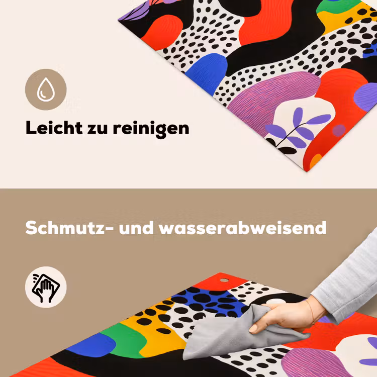 Abstract - Vormen - Kleuren - Stippen Inductie beschemer met haakjes klein -ky-schoon-de