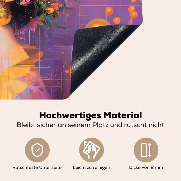 Abstract - Vrouw - Bloemenkroon - Goud Inductie beschemer met haakjes klein -ky-onderkant-de
