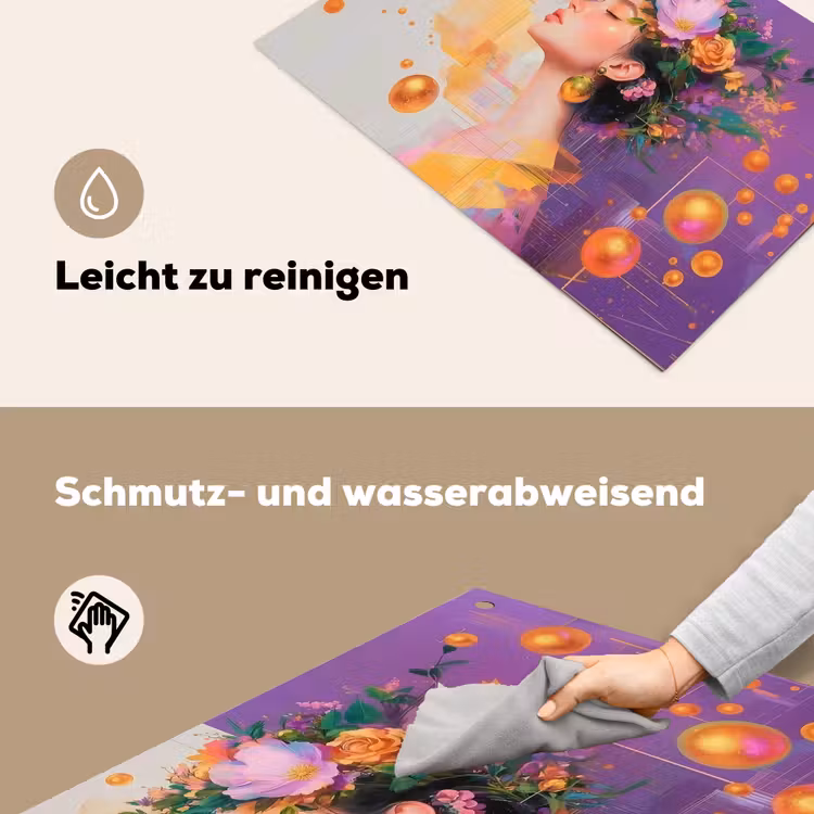 Abstract - Vrouw - Bloemenkroon - Goud Inductie beschemer met haakjes klein -ky-schoon-de