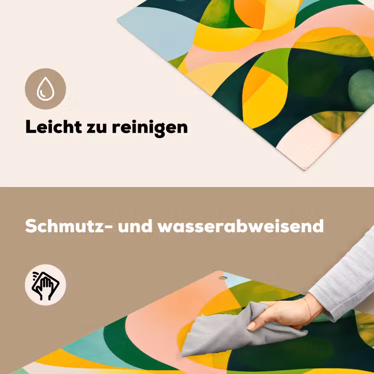 Abstract - Geel - Roze - Groen Inductie beschemer met haakjes klein -ky-schoon-de