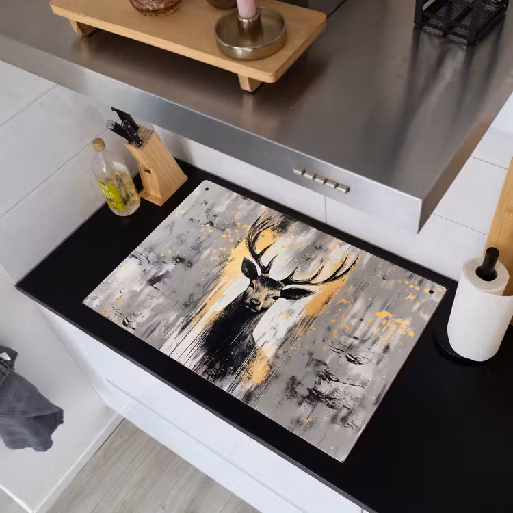 Abstract - Hert - Gewei - Goud Inductie beschemer met haakjes klein -sfeer1