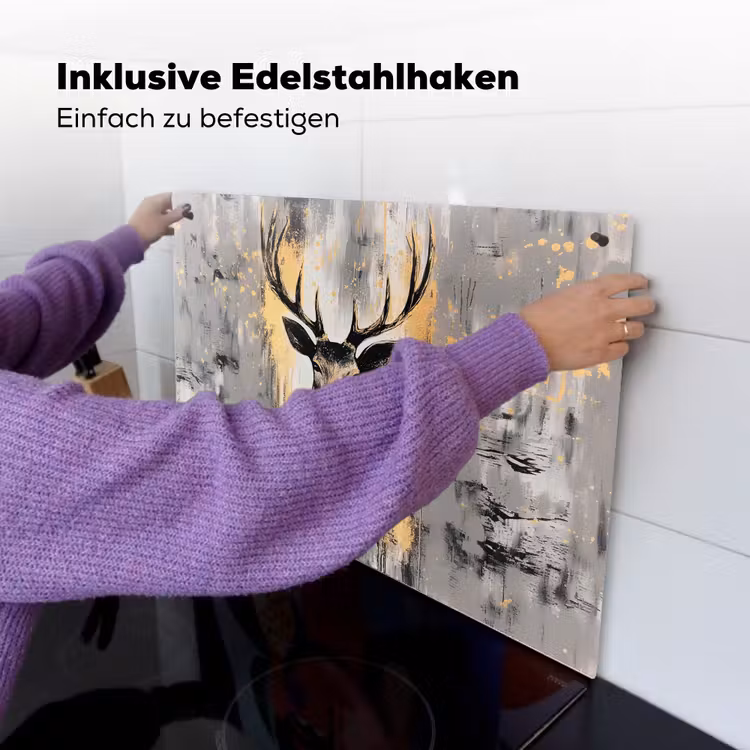 Abstract - Hert - Gewei - Goud Inductie beschemer met haakjes klein -ky-ophangen-de