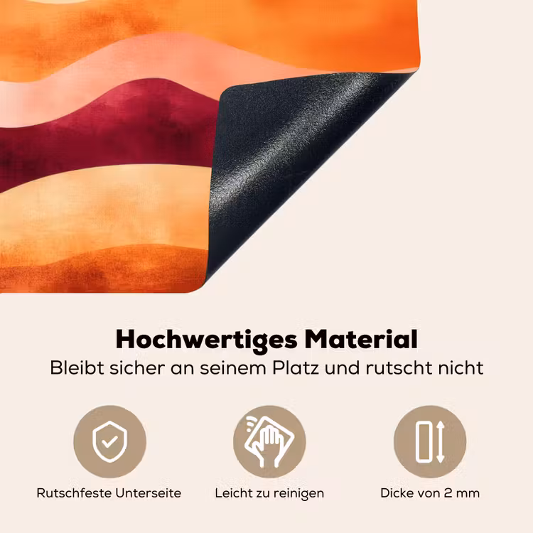 Abstract - Landschap - Golven Inductie beschemer met haakjes klein -ky-onderkant-de
