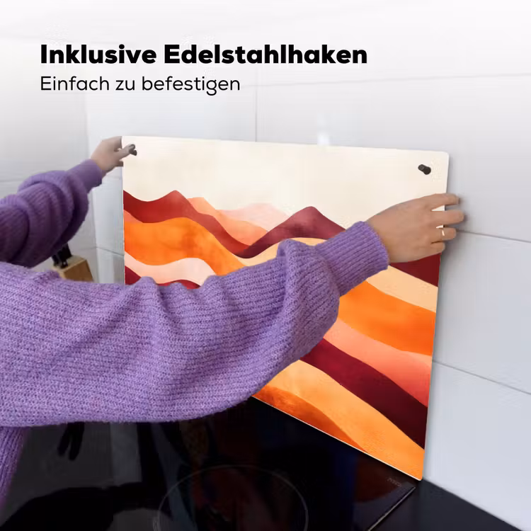 Abstract - Landschap - Golven Inductie beschemer met haakjes klein -ky-ophangen-de