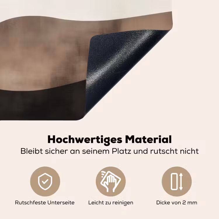 Abstract - Landschap - Golven - Crèmekleur Inductie beschemer met haakjes klein -ky-onderkant-de