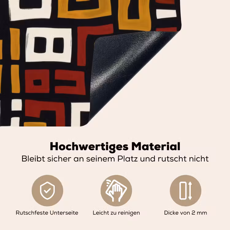 Abstract - Patroon - Rood Inductie beschemer met haakjes klein -ky-onderkant-de